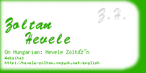 zoltan hevele business card